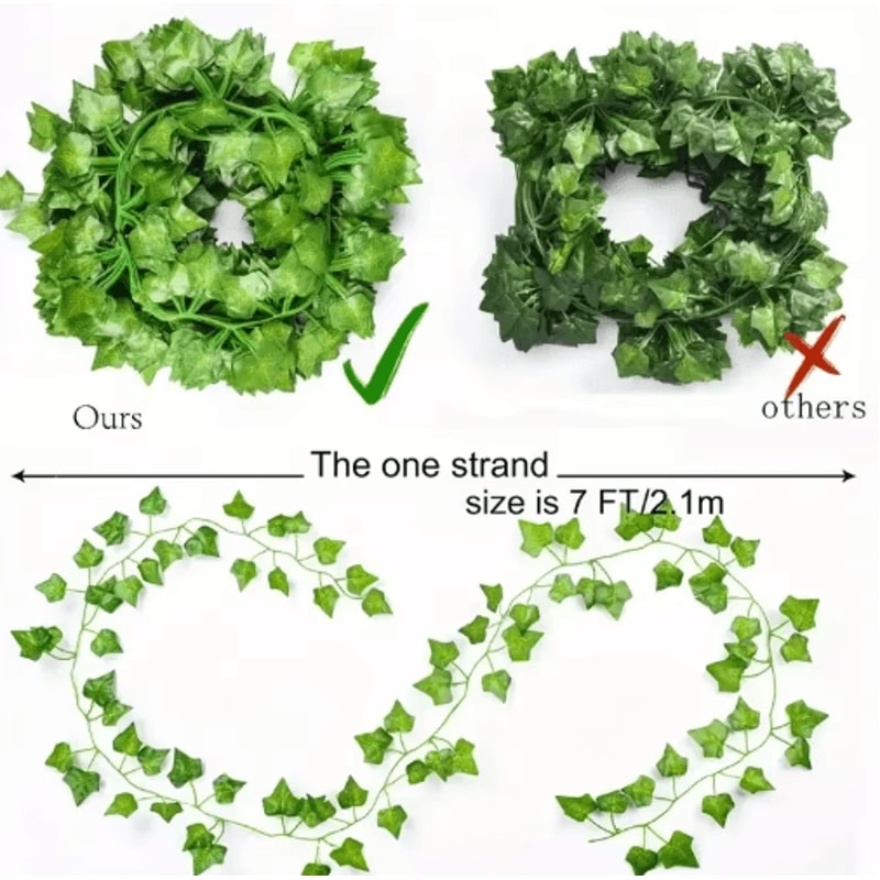 NatureDrape Artificial Ivy Vine Garland Realistic Hanging Leaf Decor For Home Events 8