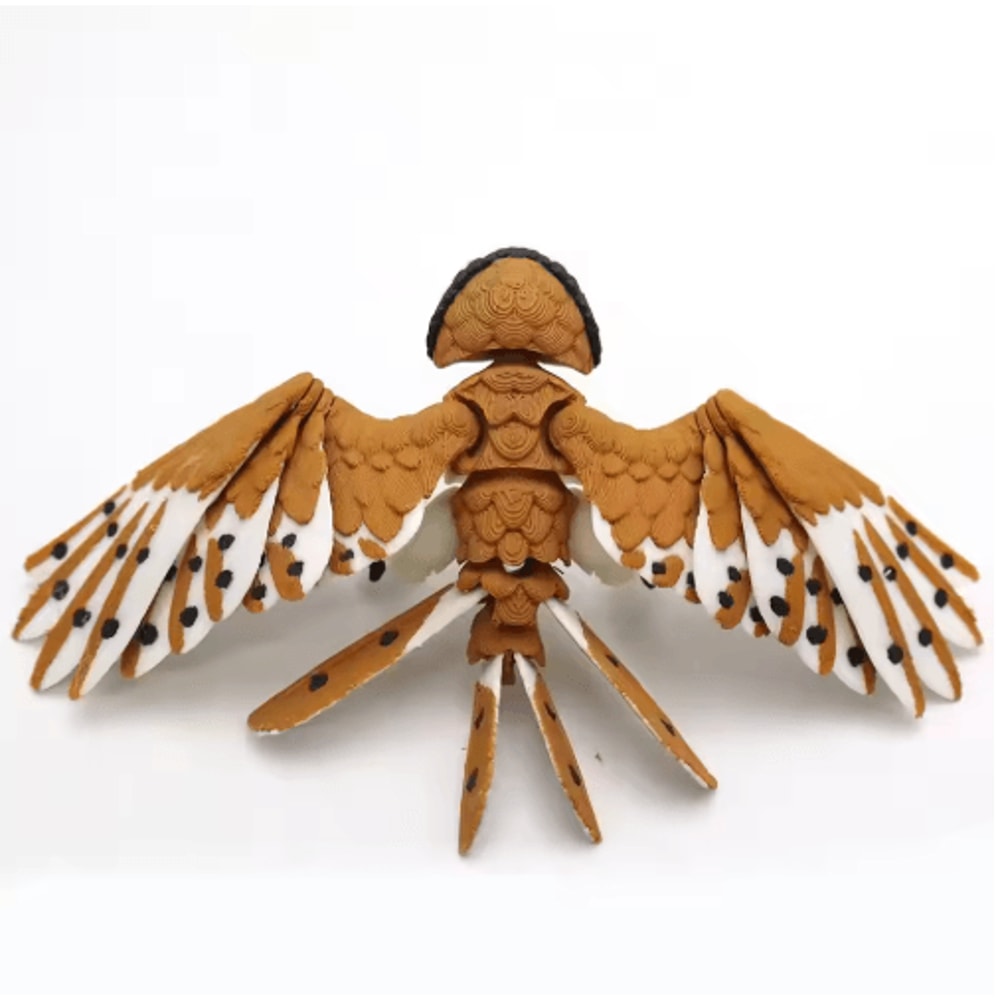 SkyFlex 3D Printed Eagle Figurine Movable Hawk Ornament Articulated Bird Decor 3