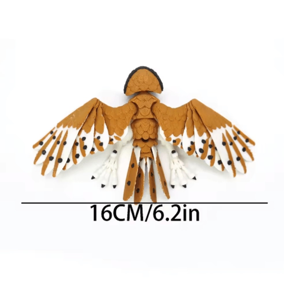 SkyFlex 3D Printed Eagle Figurine Movable Hawk Ornament Articulated Bird Decor 4