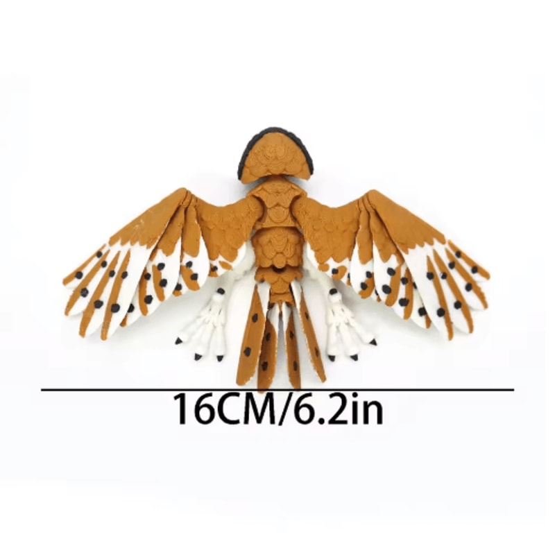 SkyFlex 3D Printed Eagle Figurine Movable Hawk Ornament Articulated Bird Decor 4