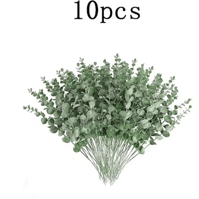 EverGreen Bulk Eucalyptus Stems Set Mixed Silver Dollar Artificial Leaves 3060120PCS 2
