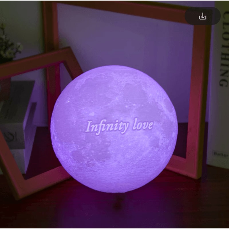 LunaGlow Personalized Moon Lamp Custom Photo 3D Printed USB Night Light 5