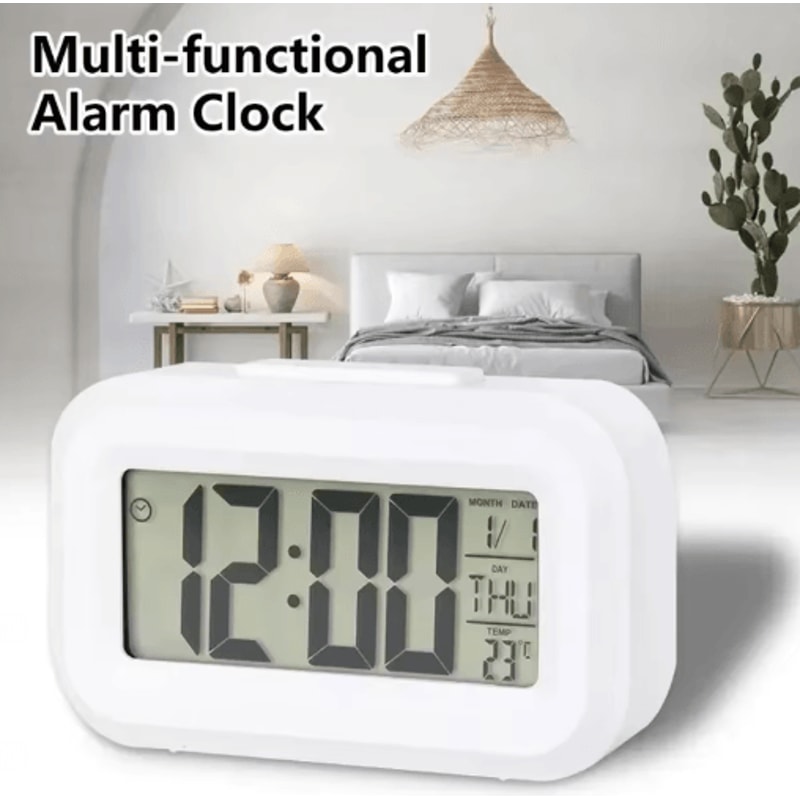 Time Glow LED Digital Alarm Clock Multi Function Backlit Calendar Desk Clock 10