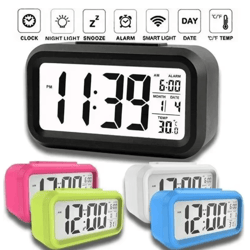 time glow led digital alarm clock multi function backlit calendar desk clock