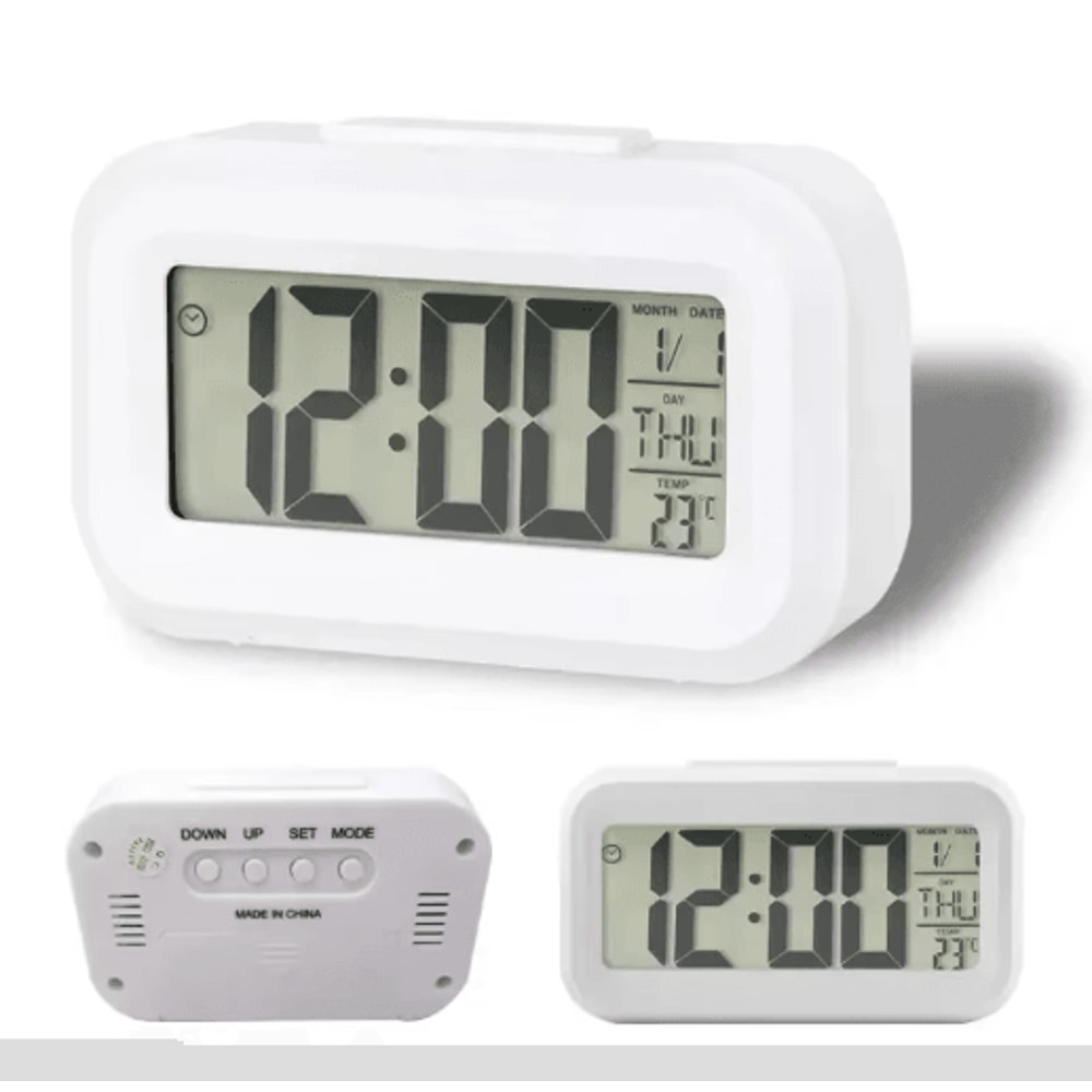 Time Glow LED Digital Alarm Clock Multi Function Backlit Calendar Desk Clock 8
