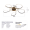 Modern LED Chandelier Ceiling Light Chrome Gold Luxury Fixture For Living Room 3