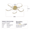 Modern LED Chandelier Ceiling Light Chrome Gold Luxury Fixture For Living Room 4