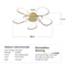 Modern LED Chandelier Ceiling Light Chrome Gold Luxury Fixture For Living Room 4
