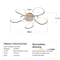 Modern LED Chandelier Ceiling Light Chrome Gold Luxury Fixture For Living Room 5