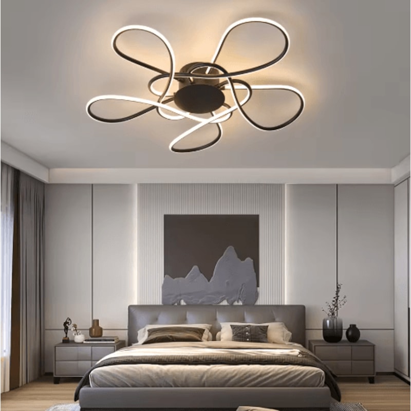 Modern LED Chandelier Ceiling Light Chrome Gold Luxury Fixture For Living Room 7