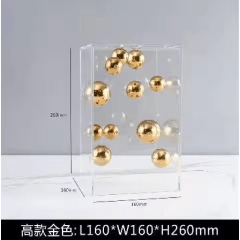 Modern Clear Acrylic Display Cube Decorative Square Cover For Home Styling 3