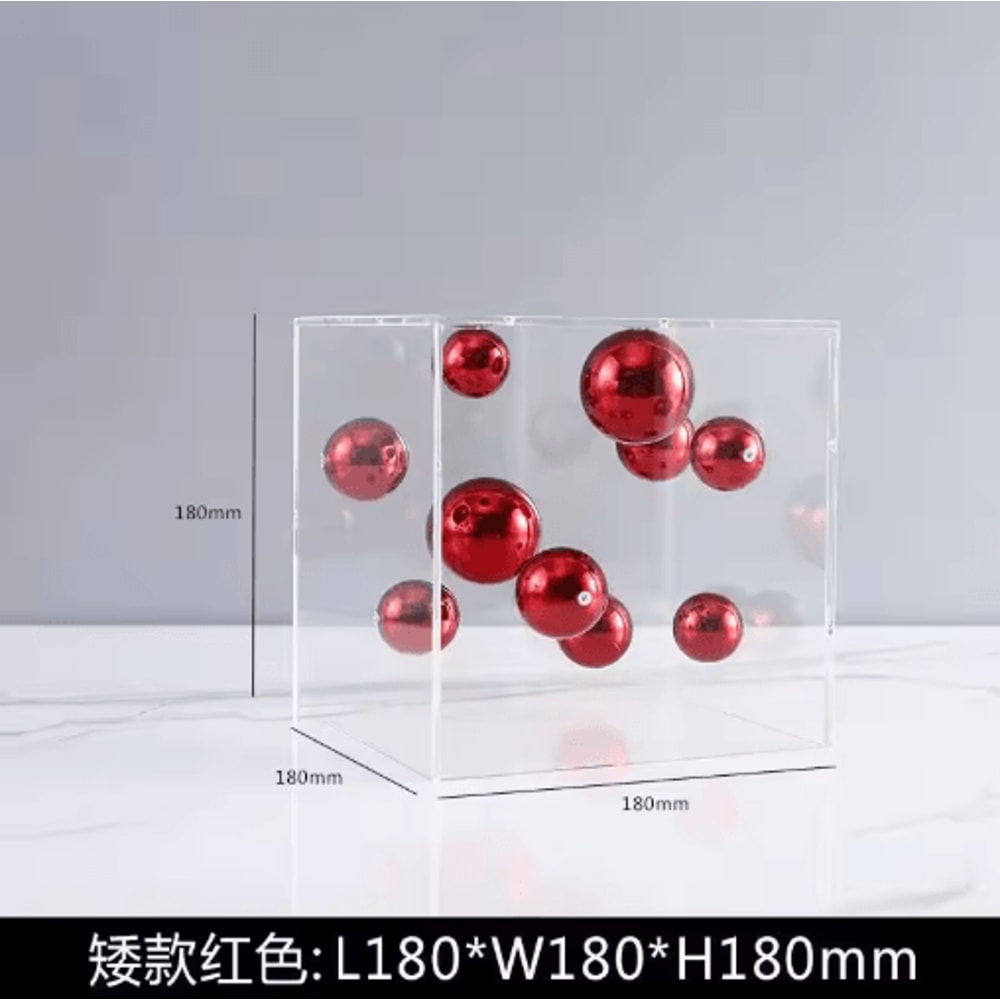 Modern Clear Acrylic Display Cube Decorative Square Cover For Home Styling 5