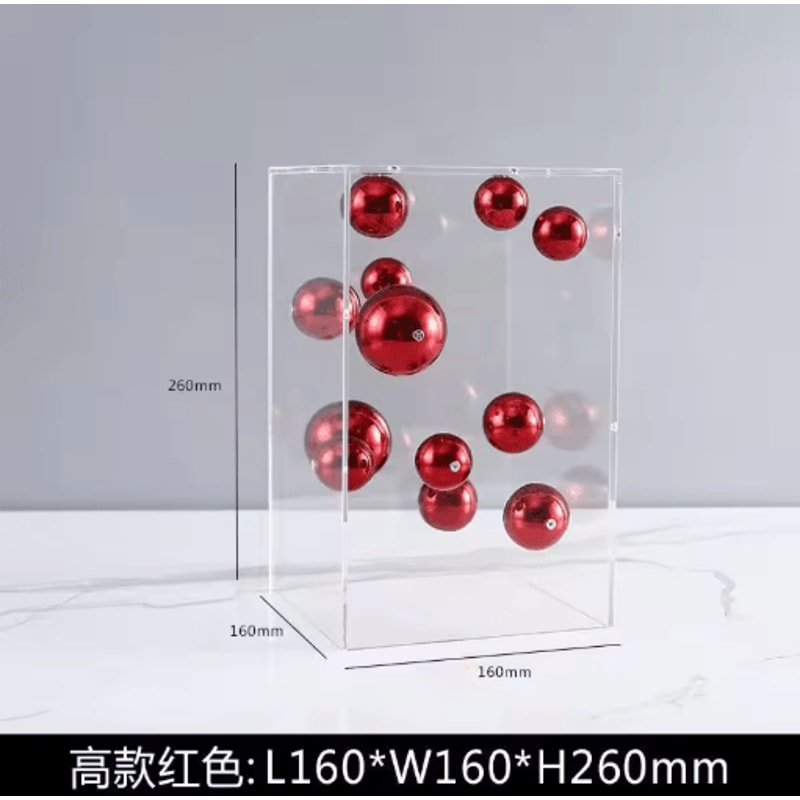 Modern Clear Acrylic Display Cube Decorative Square Cover For Home Styling 6