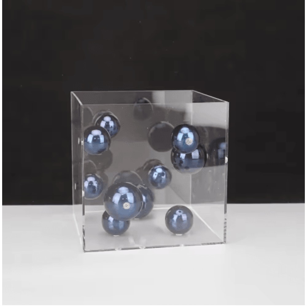 Modern Clear Acrylic Display Cube Decorative Square Cover For Home Styling 7