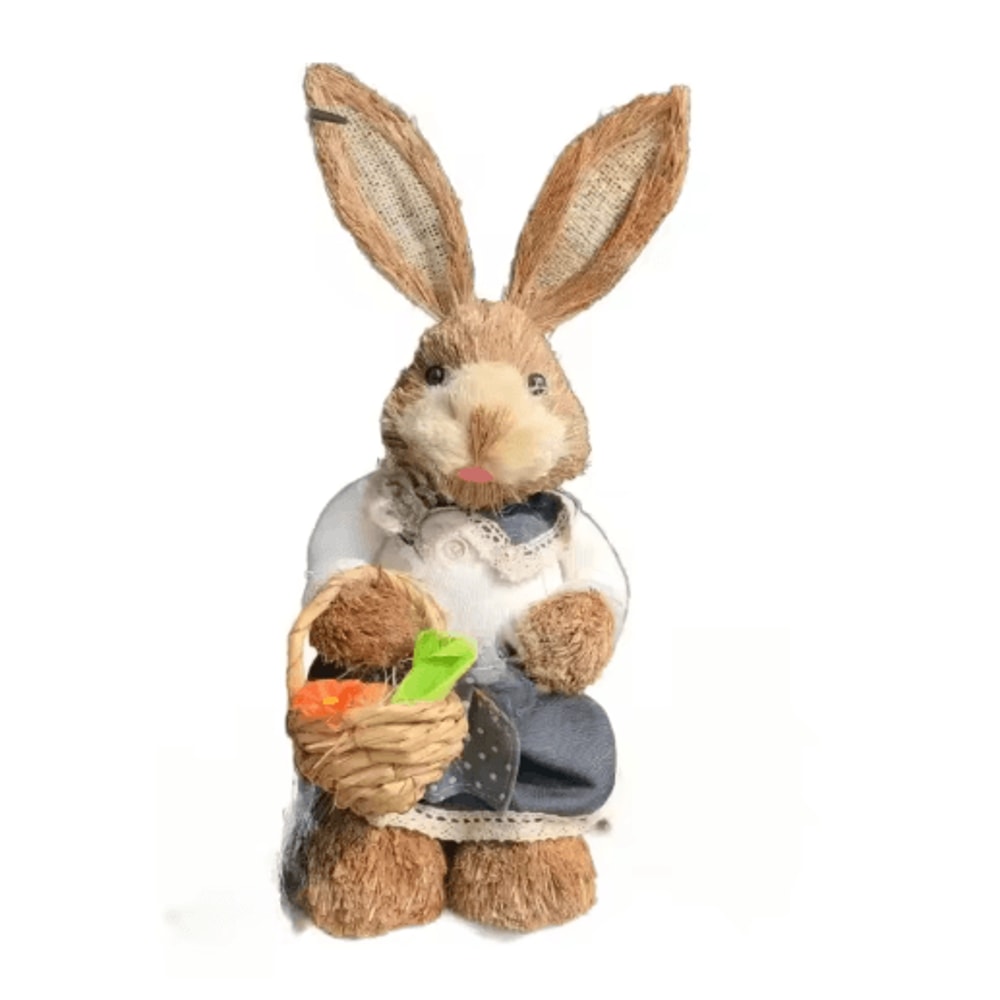 Cute Easter Bunny Figurine Handmade Rabbit Decor For Spring Home Styling 10