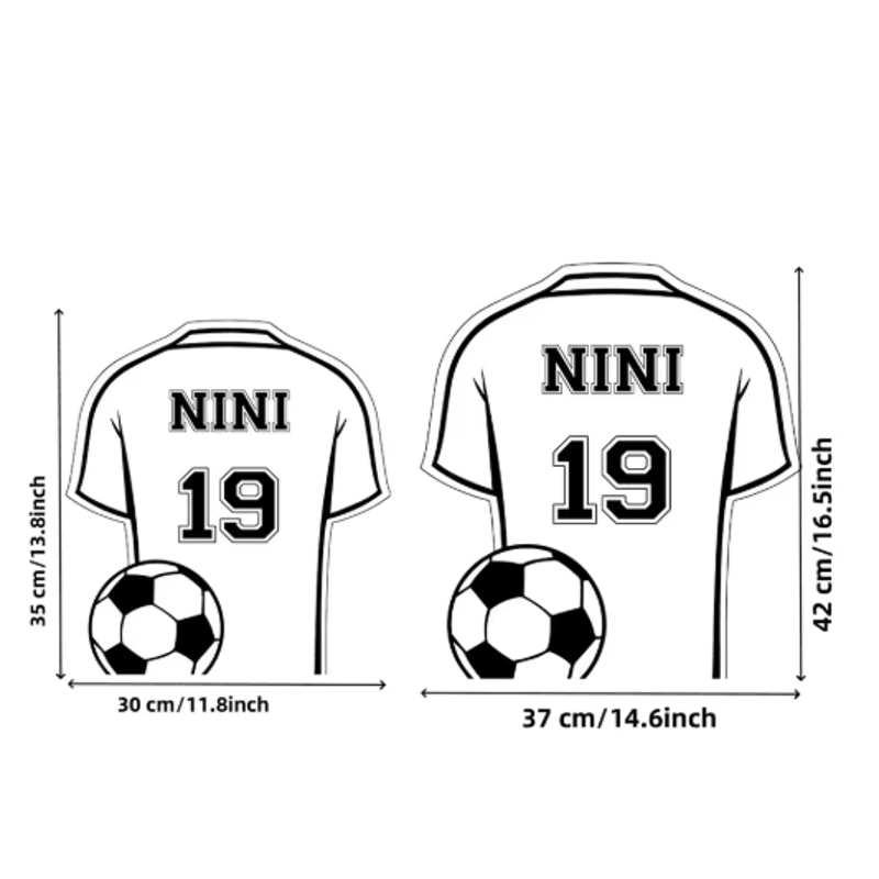 Custom LED Football Shirt Mirror Personalized Acrylic Wall Decor For Man Cave 5