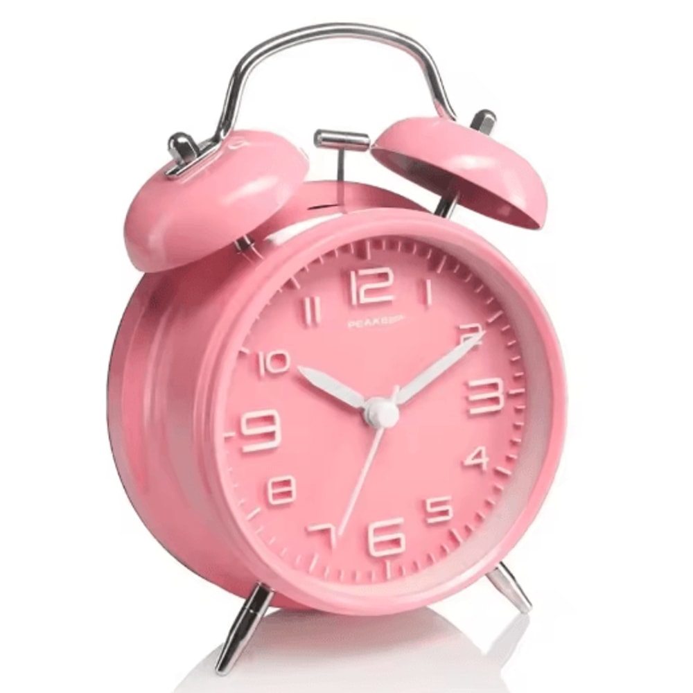 Classic Twin Bell Alarm Clock Loud Metal Desk Clock With Backlight Display 1