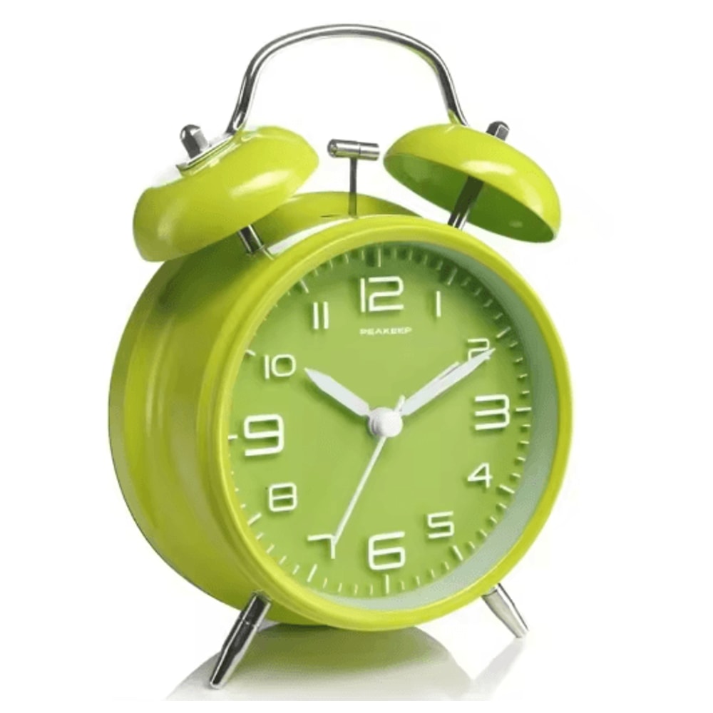 Classic Twin Bell Alarm Clock Loud Metal Desk Clock With Backlight Display 3