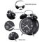 Classic Twin Bell Alarm Clock Loud Metal Desk Clock With Backlight Display 8