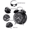 Classic Twin Bell Alarm Clock Loud Metal Desk Clock With Backlight Display 8