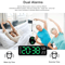 Smart LED Digital Wall Clock Silent Modern Display With Temperature Calendar 10