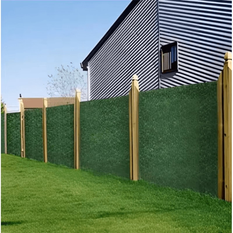 Artificial Ivy Privacy Fence Panel UV Resistant Green Wall Screen For Indoor Outdoor 5