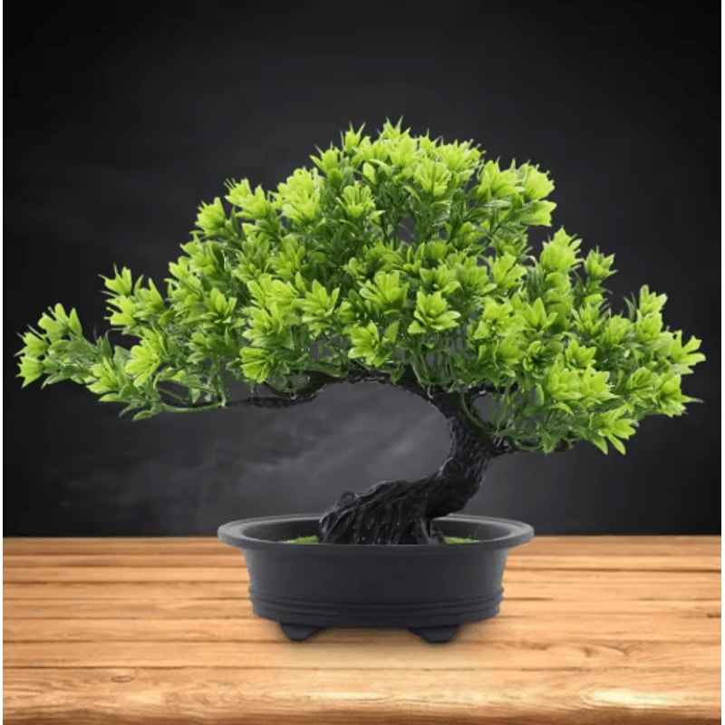 Artificial Japanese Pine Bonsai Tree Realistic Mini Plant For Desk Home Decor 8
