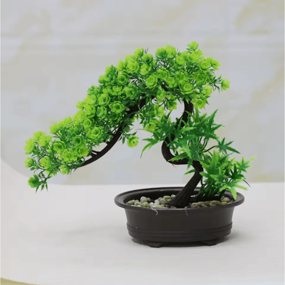 Artificial Japanese Pine Bonsai Tree Realistic Mini Plant For Desk Home Decor 12