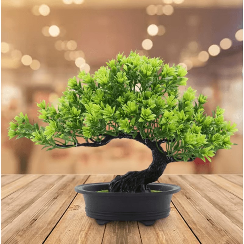 Artificial Japanese Pine Bonsai Tree Realistic Mini Plant For Desk Home Decor 14