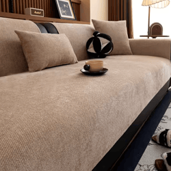 minimalist chenille sofa cover anti-slip all-season couch protector