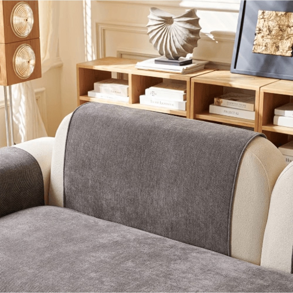 Minimalist Chenille Sofa Cover AntiSlip AllSeason Couch Protector 7