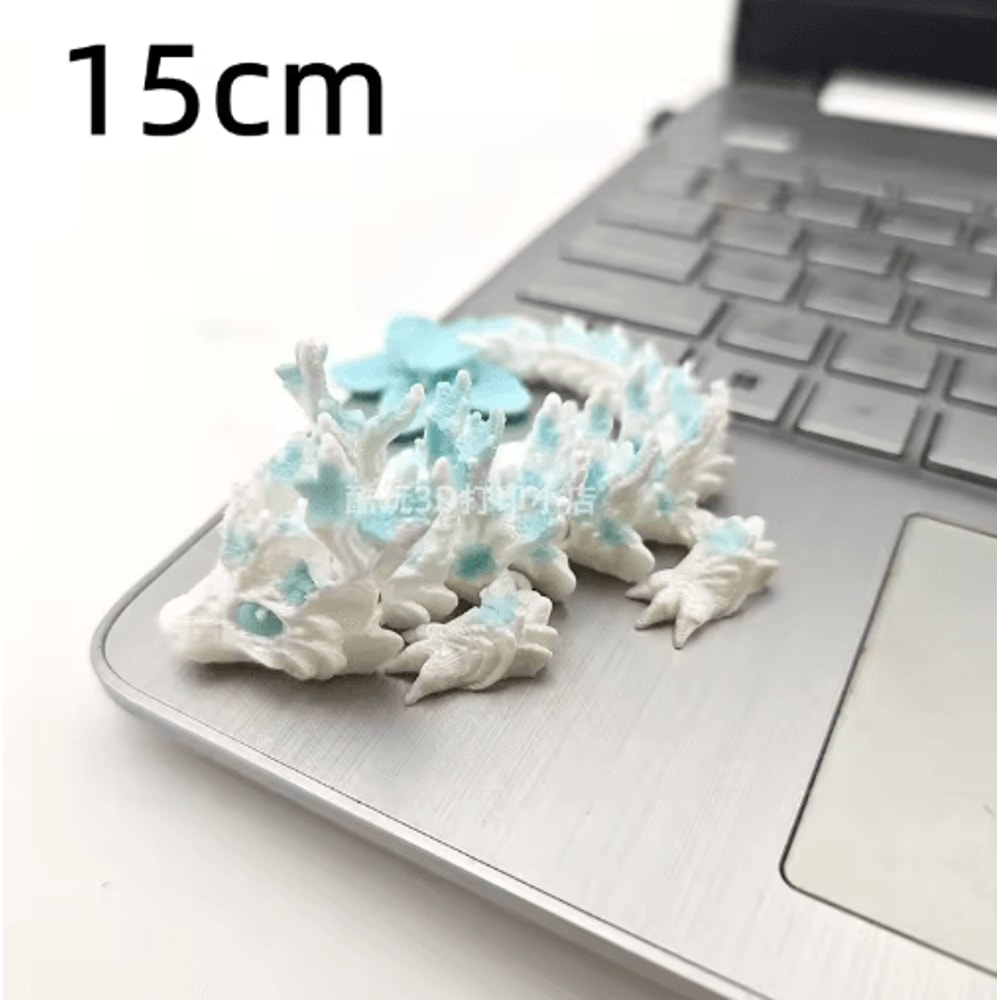 3D Printed Cherry Blossom Dragon Articulated Love Dragon Desk Decor 3