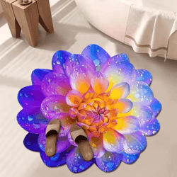 vikama floral area rug soft absorbent carpet for bedroom living room & bathroom