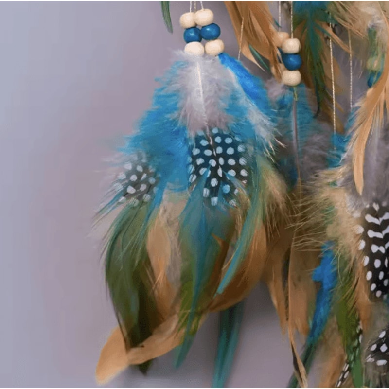 Vintage Dream Catcher Wind Chime Tree Of Life Natural Stone Wall Hanging Decor 5