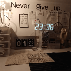 3d led digital wall clock – adjustable glow night mode home decor display