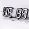 3D LED Digital Wall Clock Adjustable Glow Night Mode Home Decor Display 7