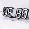 3D LED Digital Wall Clock Adjustable Glow Night Mode Home Decor Display 7