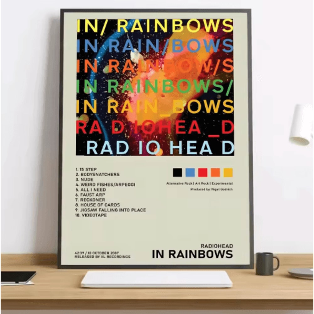 Radiohead Rainbow Canvas Poster HD Music Band Wall Art For Modern Spaces 11