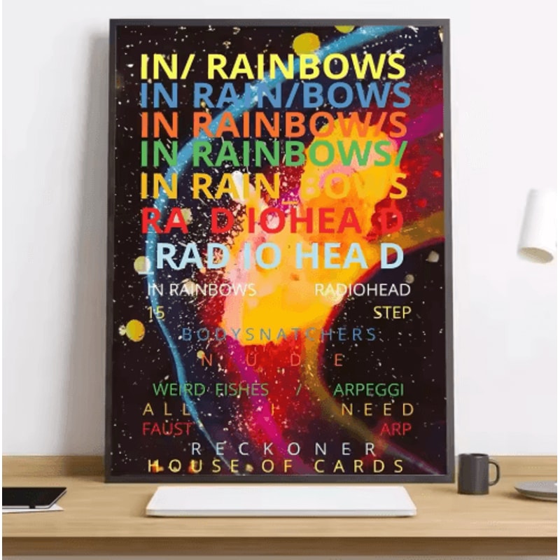 Radiohead Rainbow Canvas Poster HD Music Band Wall Art For Modern Spaces 19
