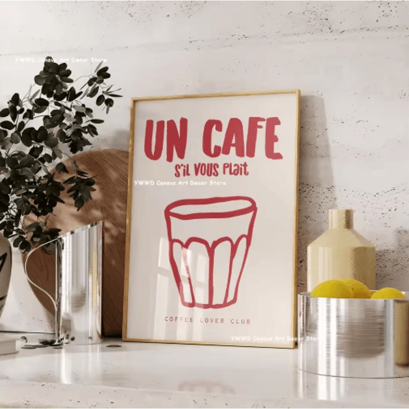 Bon Appetit Coffee Canvas Wall Art Moka Pot Espresso Poster For Kitchen Decor 6