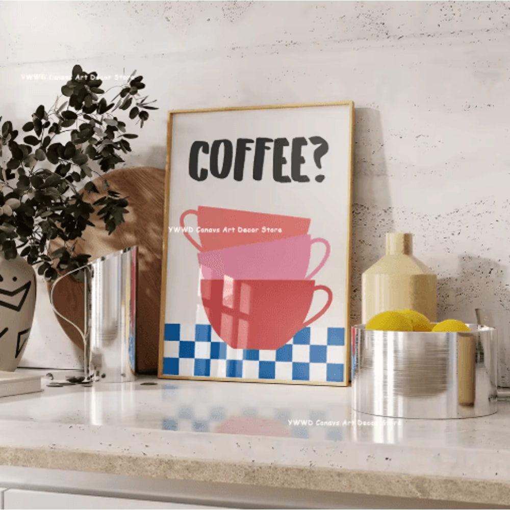 Bon Appetit Coffee Canvas Wall Art Moka Pot Espresso Poster For Kitchen Decor 24