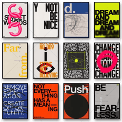 modern inspirational quote canvas wall art – retro typography home decor