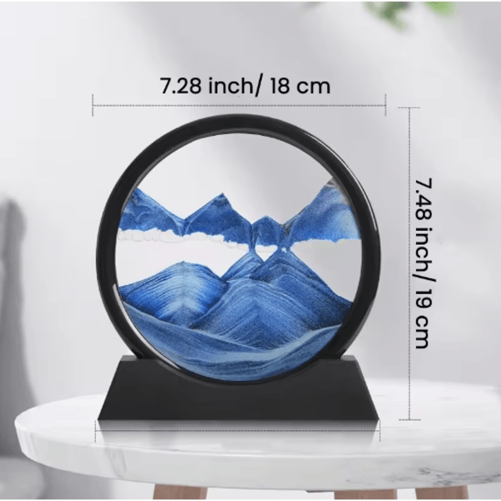 3D Moving Sand Art Frame Relaxing Hourglass Sandscape Decor 1