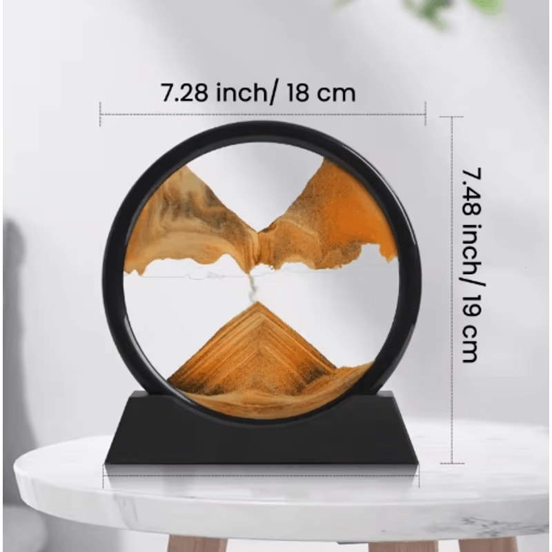 3D Moving Sand Art Frame Relaxing Hourglass Sandscape Decor 2
