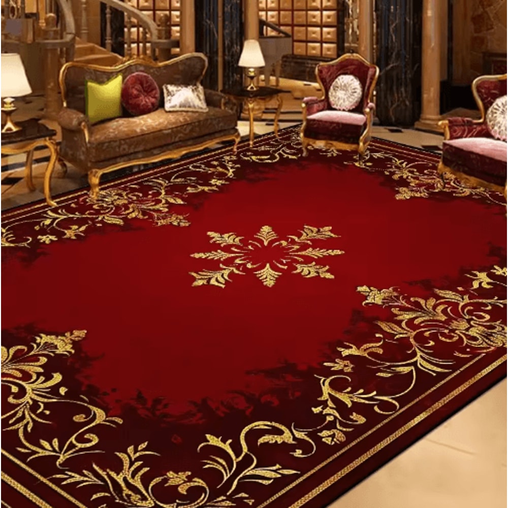Vintage European Large Area Rug NonSlip Retro Living Room Carpet 10