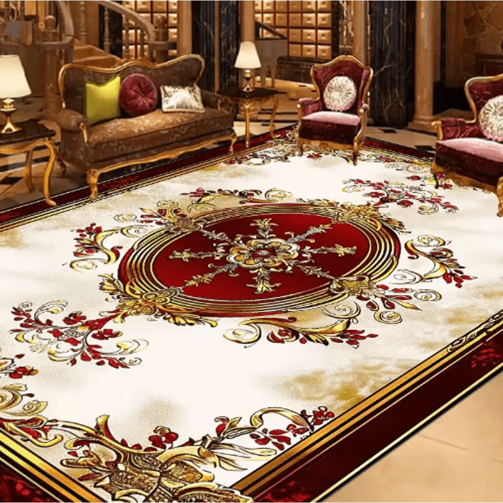 Vintage European Large Area Rug NonSlip Retro Living Room Carpet 11