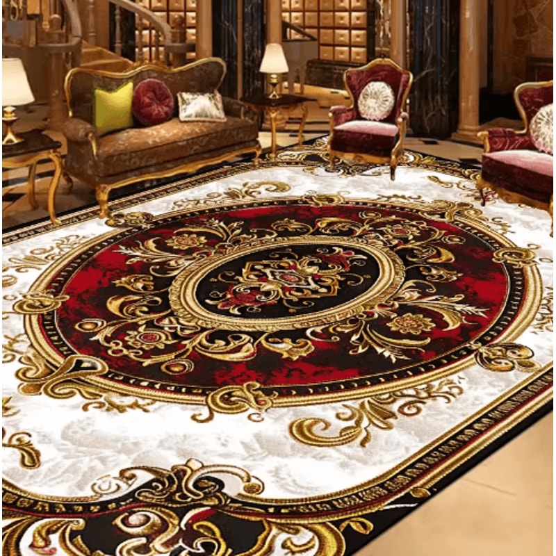 Vintage European Large Area Rug NonSlip Retro Living Room Carpet 13