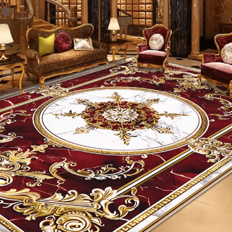 Vintage European Large Area Rug NonSlip Retro Living Room Carpet 14