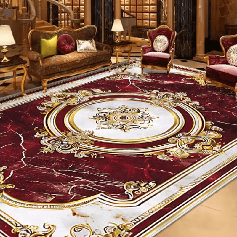 Vintage European Large Area Rug NonSlip Retro Living Room Carpet 3