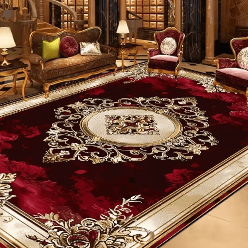 Vintage European Large Area Rug NonSlip Retro Living Room Carpet 6